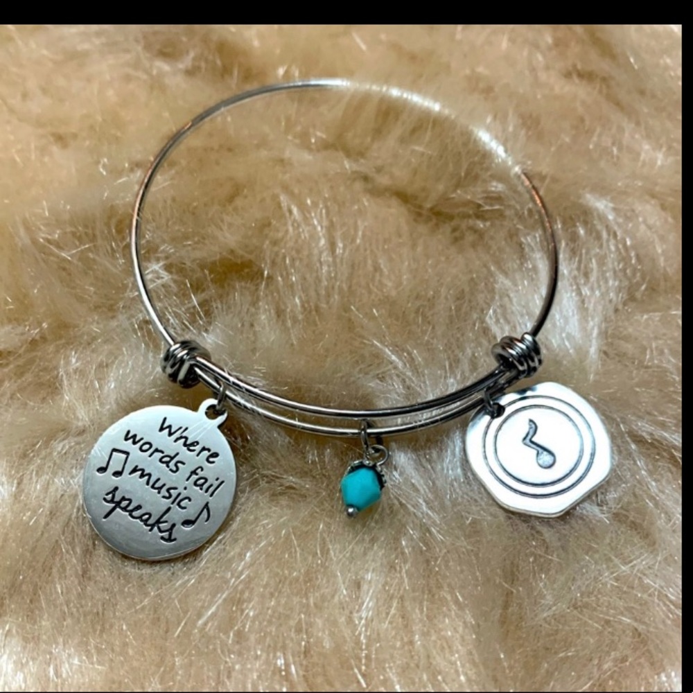 Music Silver Toned bangle
